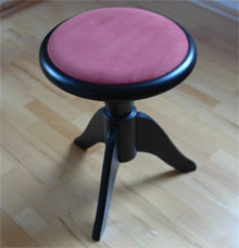 Gitarrenhocker schwarz/altrosa